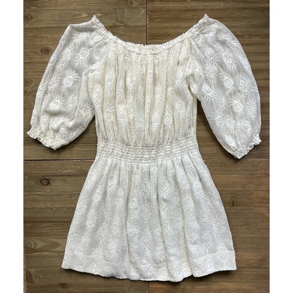 Rebecca Taylor Selina Embroidered Off Shoulder Dress - Picture 6 of 10